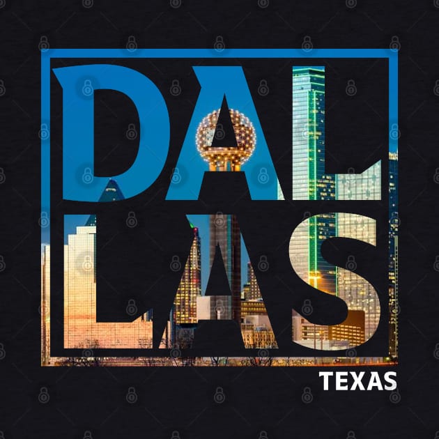 Dallas Texas Typography by Tee Tow Argh 